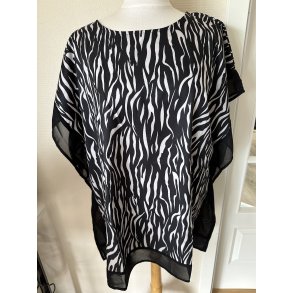 Tunika m. Sort/hvid Zebra print