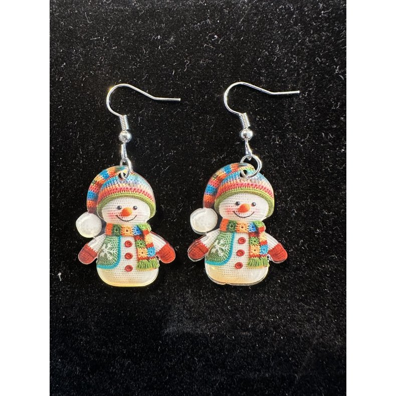 S�de jule �reringe med �h�klet� snemand